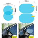 4pcs Car Rear View Mirror Protective Film Anti-Glare Anti-Fog Waterproof Parts