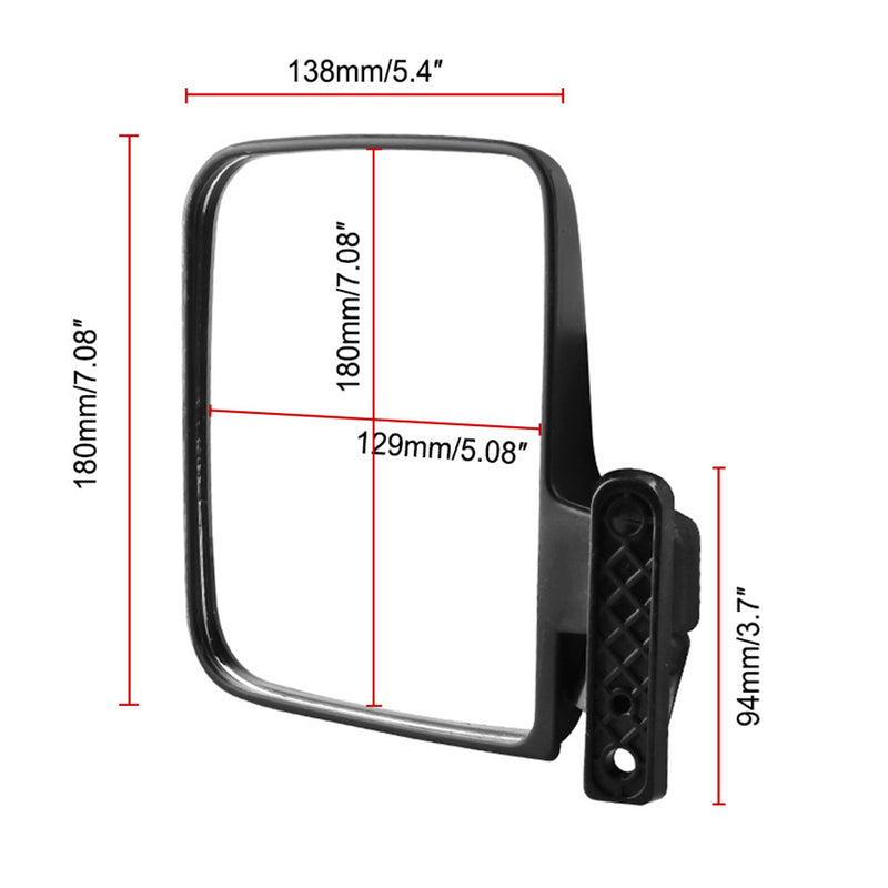 1 Set Golf Cart Mirrors Side Rear View for Club Car Ezgo Yamaha New Hot