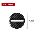 Black Carbon Fiber Center Steering Wheel Panel Cover Fits For Chevrolet Camaro