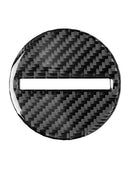 Black Carbon Fiber Center Steering Wheel Panel Cover Fits For Chevrolet Camaro