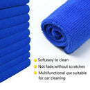 50 X Absorbent Microfiber Towel Car Home Kitchen Washing Clean Wash Cloth Blue