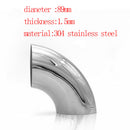 Exhaust 3.5'' / 89mm Diameter Stainless Steel 90 Degree Elbow Tube Pipe Fitting