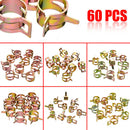 60X 7-17mm Hose Clamps Spring Clip Fuel Line Water Pipe Air Tube Clamp Fastener