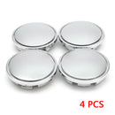 4* Universal Chrome Car Wheel Center Caps Tyre Rim Hub Cap Cover ABS Plastic New