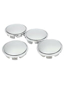 4* Universal Chrome Car Wheel Center Caps Tyre Rim Hub Cap Cover ABS Plastic New