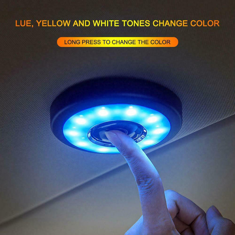 1 x Car Reading Light Interior LED Lighting Ceiling Roof Lamp Blue Yellow  ftdd