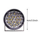 2Pcs 12V 18LED Car Lights Flexible Daytime Running DRL Fog Round Driving Lamp