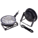 2Pcs 12V 18LED Car Lights Flexible Daytime Running DRL Fog Round Driving Lamp