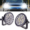 2Pcs 12V 18LED Car Lights Flexible Daytime Running DRL Fog Round Driving Lamp