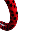 Car Steering Wheel Cover Leopard Plush 1 PCS Breathable Warmer 36-38CM Durable