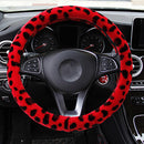 Car-Accessories Braid-Cover Steering-Wheel Print Anti-Slip Leopard Auto DIY