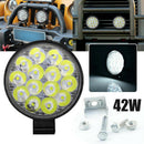 42W Round 14LED Spot Light for Off-road Truck Tractor SUV ATV Fog Lamp New Hot