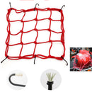 Motorbike Motorcycle Cargo 6 Hooks Hold Down Net Bungee - Red size 30*30cm