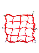 Motorbike Motorcycle Cargo 6 Hooks Hold Down Net Bungee - Red size 30*30cm n m