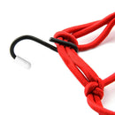 Motorbike Motorcycle Cargo 6 Hooks Hold Down Net Bungee - Red size 30*30cm