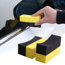 10X Car Wash Tire Wax Polishing Compound Sponge Arc Edge Tyre Brush Cleaning Pad