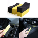 10X Car Wash Tire Wax Polishing Compound Sponge Arc Edge Tyre Brush Cleaning Pad