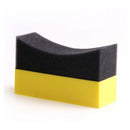 10X Car Wash Tire Wax Polishing Compound Sponge Arc Edge Tyre Brush Cleaning Pad