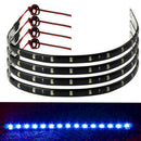 8pcs Blue 15LED/30CM Flexible Light Strip Bar for Car Boat Truck Waterproof 12V