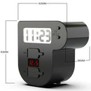 Universal Dual USB Motorcycle Waterproof Charger Motorbike Adapter With Clock