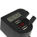 12V Waterproof Motorbike Motorcycle Dual-USB Charger Power Socket Adapter Outlet