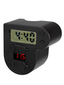 Universal Dual USB Motorcycle Waterproof Charger Motorbike Adapter With Clock