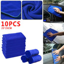 10 pcs Soft Absorbent Wash Cloth Car Auto Care Microfiber Cleaning Towels Tool