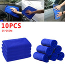 10 pcs Soft Absorbent Wash Cloth Car Auto Care Microfiber Cleaning Towels Tool