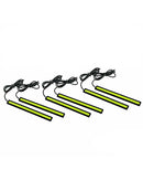 6pcs 12v Led Strip Drl Daytime Running Lights Fog Cob Car Lamp White Day Driving