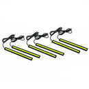 6pcs 12v Led Strip Drl Daytime Running Lights Fog Cob Car Lamp White Day Driving