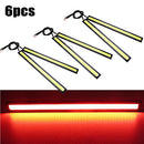 6 x Red Car Daytime Running Light Strip COB LED DRL Driving Fog Lamp 17CM Best