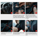 38cm Auto Car Steering Wheel Cover Soft Leather DIY anti-Slip Case Needle Thread