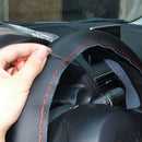 38cm Auto Car Steering Wheel Cover Soft Leather DIY anti-Slip Case Needle Thread