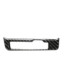 Black Real Carbon Fiber Car Gear Shift Panel Frame Edge Trim for Audi
