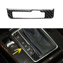Black Real Carbon Fiber Car Gear Shift Panel Frame Edge Trim for Audi