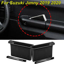 2x Plastic Black Interior Front Door Armrest Tray Organizer For Suzuki 2019-2020