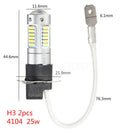 2PC H3 4014 30SMD LED 12V Fog Light Bulbs Headlight 6500K White