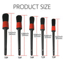 5 Sizes Automotive Detail Brushes Natural Boar Hair for Car Detail Cleaning