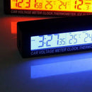 Car LED Digital Clock Thermometer Indoor Outdoor Temperature Display Durable