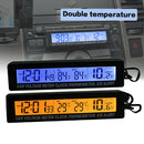 Car LED Digital Clock Thermometer Indoor Outdoor Temperature Display Durable
