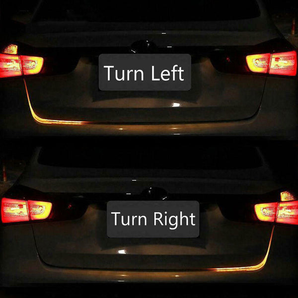 1.2M RGB Auto Rear Trunk Strip Light Tailgate Brake Drive Turn Signal Flow LED