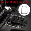 For Ford Mustang 15-18 Carbon Fiber Style Car Console Gear Shift Panel Trim