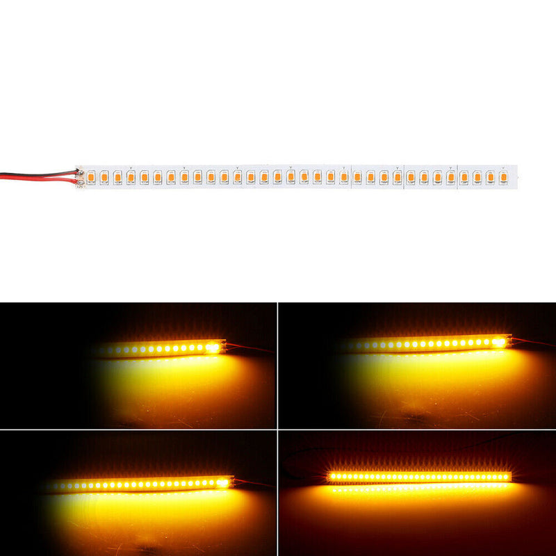 18CM Auto Light Strip 2Pcs Amber Turn Signal Indicator Rear Mirror Replacement