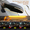 18CM Auto Light Strip 2Pcs Amber Turn Signal Indicator Rear Mirror Replacement
