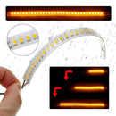 36LED Car LED Yellow Rear Mirror Blinker Light Turn Signal Bumper Strip Lamp