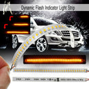 36LED Car LED Yellow Rear Mirror Blinker Light Turn Signal Bumper Strip Lamp