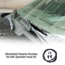 Front Windshield Wiper Washer Nozzle Pipe Hose Line with Wiper Hose Connector