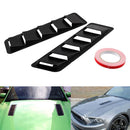 2pcs Universal Car Black Hood Vent Louver Cooling Panel Trim Safety Outside