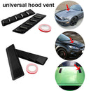 2pcs Universal Car Black Hood Vent Louver Cooling Panel Trim Safety Outside