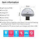 3x Mini USB LED Car Atmosphere Lamp Interior Ceiling Coloful Light Nice New
